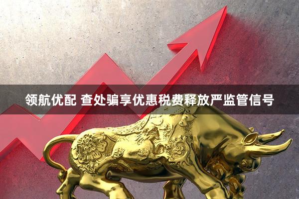 领航优配 查处骗享优惠税费释放严监管信号