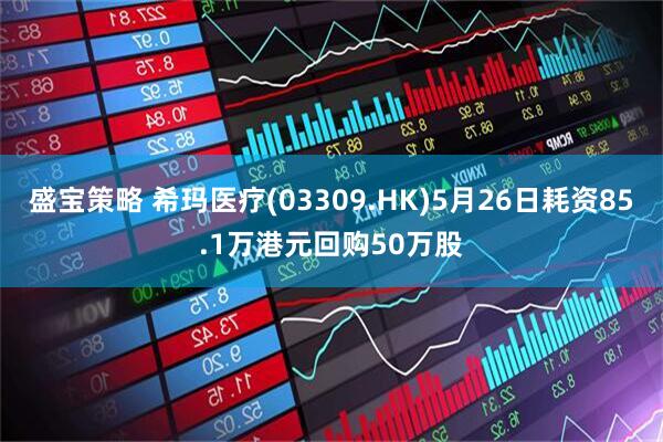 盛宝策略 希玛医疗(03309.HK)5月26日耗资85.1万港元回购50万股