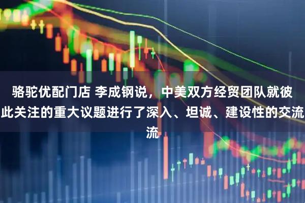 骆驼优配门店 李成钢说，中美双方经贸团队就彼此关注的重大议题进行了深入、坦诚、建设性的交流