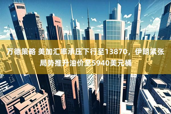 万德策略 美加汇率承压下行至13870，伊朗紧张局势推升油价至5940美元桶